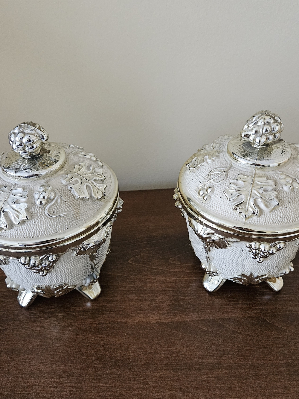 Vintage Footed Candy Dishes - Set of 2
